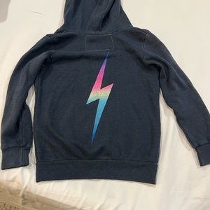Girls Aviator Nation lightning bolt hoodie